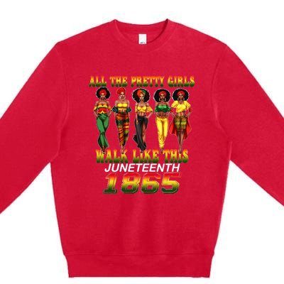 Juneteenth 1865 Celebrate Freedom Celebrating Premium Crewneck Sweatshirt