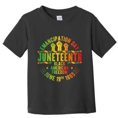 Juneteenth 1865 Celebrate Independence Day of Bold Black Toddler T-Shirt