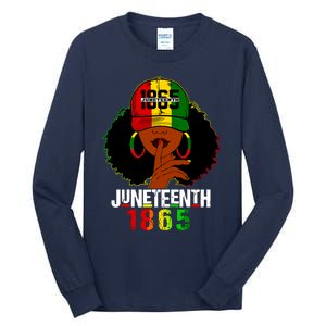 Juneteenth 1865 Celebrate Freedom Celebrating Black Women Tall Long Sleeve T-Shirt