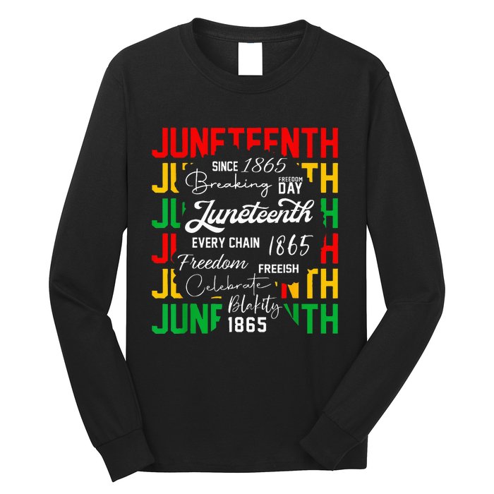 Juneteenth 1865 Celebrate Freedom Celebrating Black Women Long Sleeve Shirt