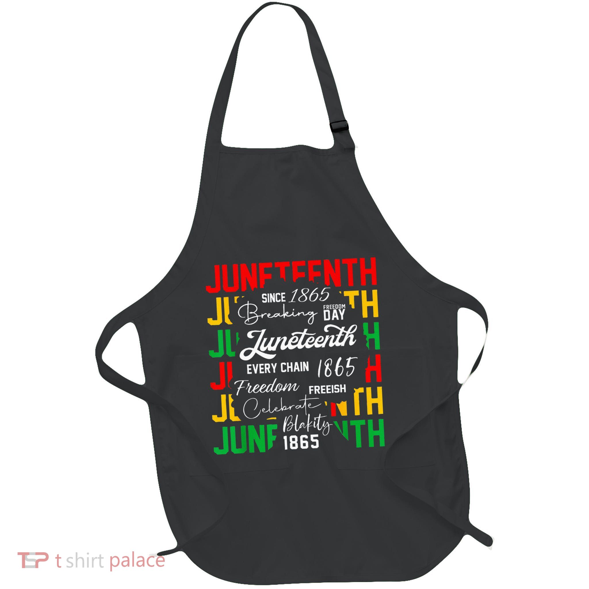 Juneteenth 1865 Celebrate Freedom Celebrating Black Women Full-Length Apron With Pockets