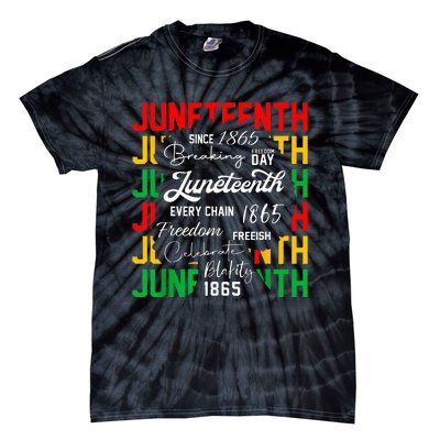 Juneteenth 1865 Celebrate Freedom Celebrating Black Women Tie-Dye T-Shirt