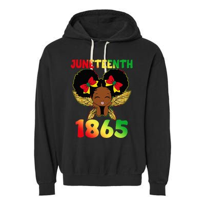 Juneteenth 1865 Celebrate Freedom Day Garment-Dyed Fleece Hoodie