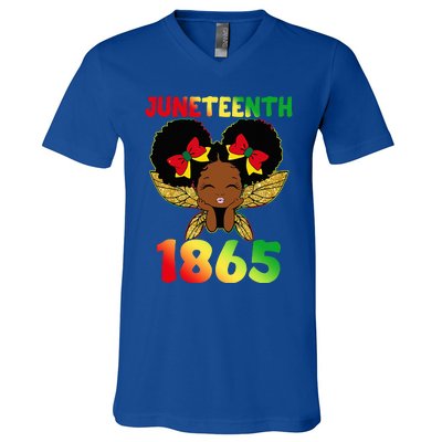 Juneteenth 1865 Celebrate Freedom Day V-Neck T-Shirt