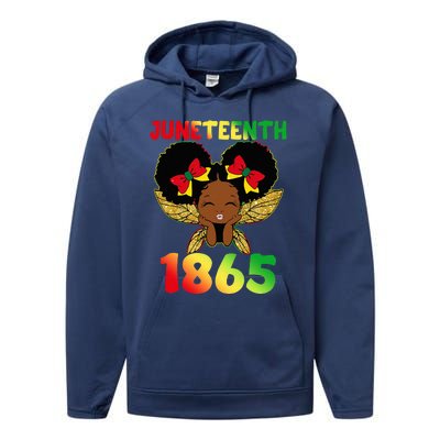 Juneteenth 1865 Celebrate Freedom Day Performance Fleece Hoodie