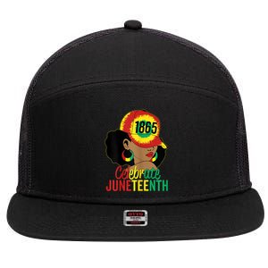 Juneteenth 1865 Celebrate Freedom Day African American 7 Panel Mesh Trucker Snapback Hat