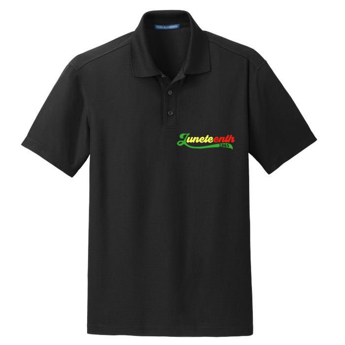 Juneteenth 1865 Celebration Graphic Dry Zone Grid Polo