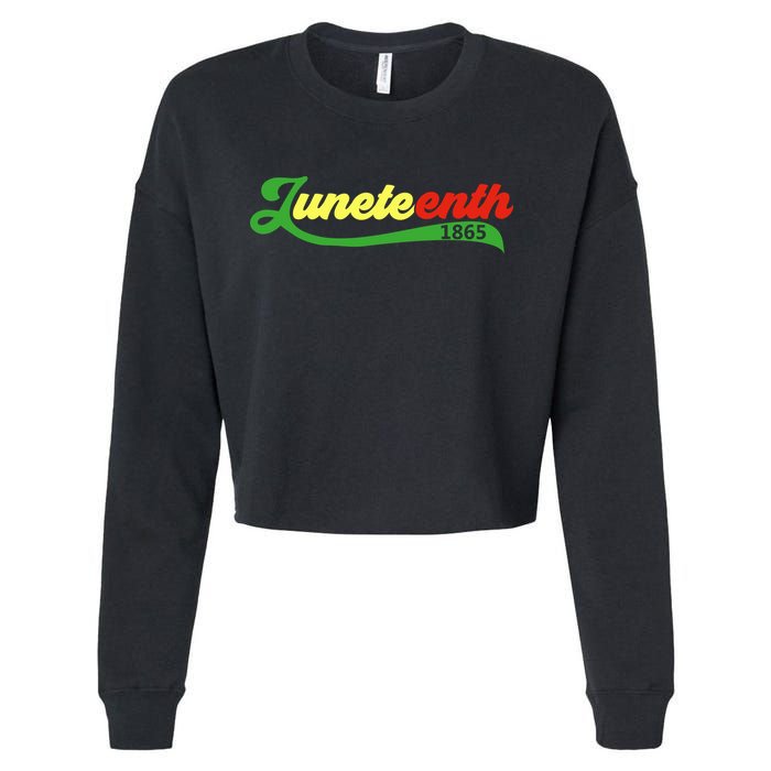 Juneteenth 1865 Celebration Graphic Cropped Pullover Crew