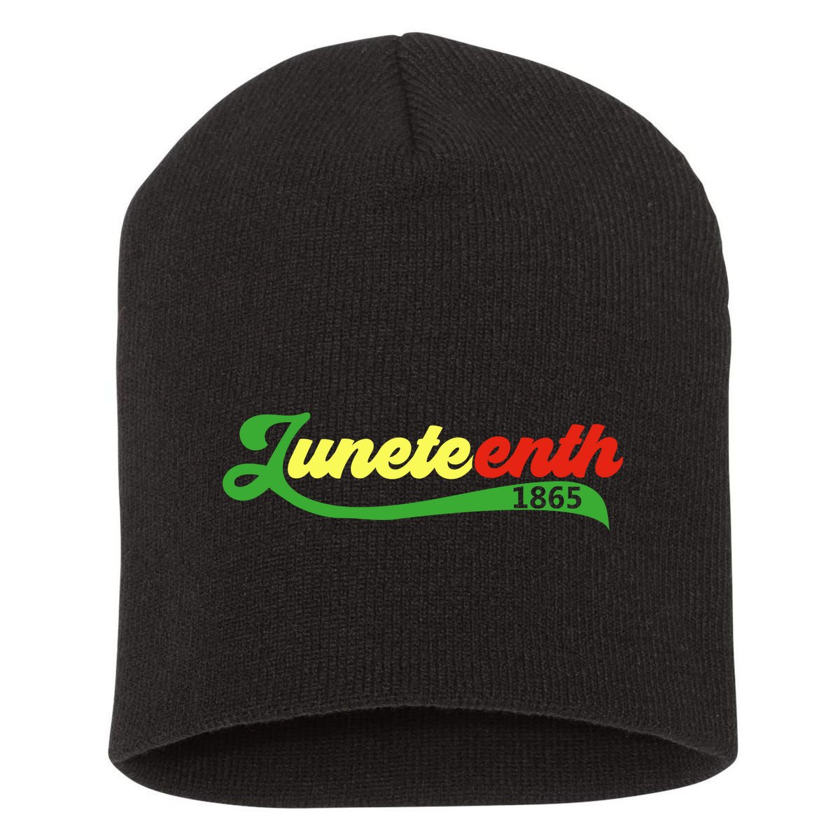 Juneteenth 1865 Celebration Graphic Short Acrylic Beanie