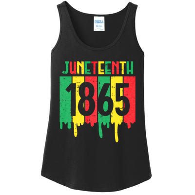 Juneteenth 1865 Drip African American Ladies Essential Tank