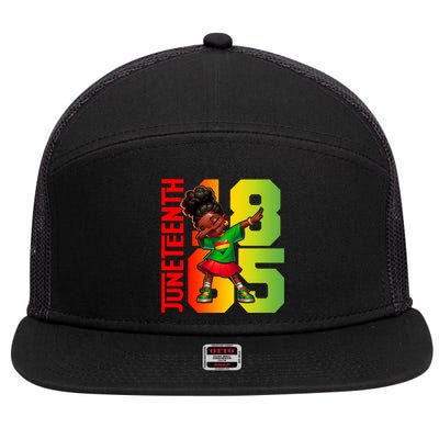 Junenth 1865 Dabbing Vibes Only Black Princess Cool Gift 7 Panel Mesh Trucker Snapback Hat