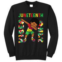 Juneteenth 1865 Dabbing Vibes Only Black African Boy  Sweatshirt