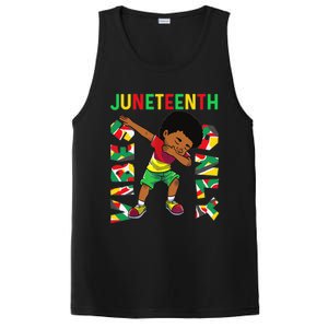 Juneteenth 1865 Dabbing Vibes Only Black African Boy  PosiCharge Competitor Tank