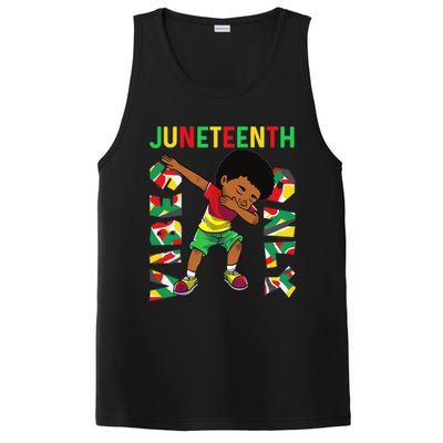 Juneteenth 1865 Dabbing Vibes Only Black African Boy  PosiCharge Competitor Tank