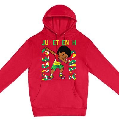 Juneteenth 1865 Dabbing Vibes Only Black African Boy  Premium Pullover Hoodie