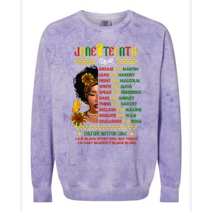 Juneteenth 1865 Dream Like Leader Black History Colorblast Crewneck Sweatshirt