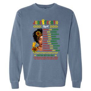 Juneteenth 1865 Dream Like Leader Black History Garment-Dyed Sweatshirt