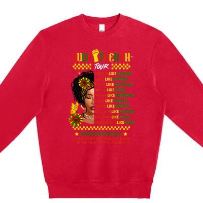 Juneteenth 1865 Dream Like Leader Black History Premium Crewneck Sweatshirt