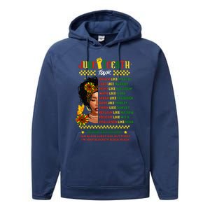 Juneteenth 1865 Dream Like Leader Black History Performance Fleece Hoodie