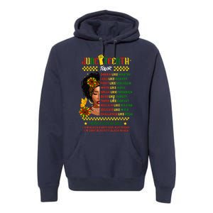 Juneteenth 1865 Dream Like Leader Black History Premium Hoodie