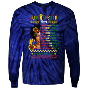 Juneteenth 1865 Dream Like Leader Black History Tie-Dye Long Sleeve Shirt