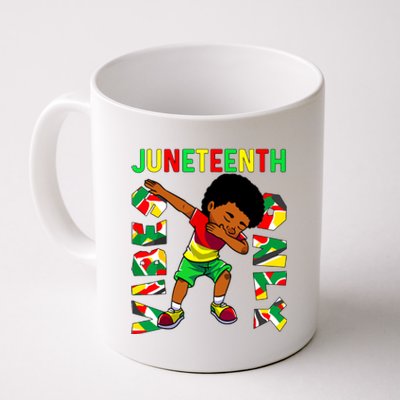 Juneteenth 1865 Dabbing Vibes Only Black African Boy Coffee Mug