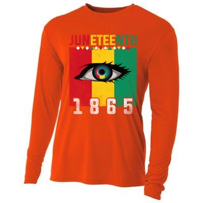 Juneteenth 1865 Eye Graphic Black History African American Gift Cooling Performance Long Sleeve Crew