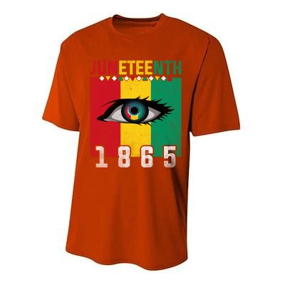 Juneteenth 1865 Eye Graphic Black History African American Gift Performance Sprint T-Shirt