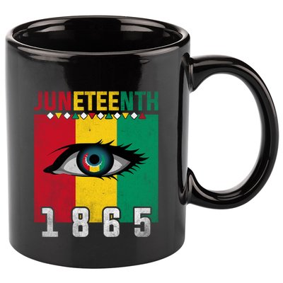 Juneteenth 1865 Eye Graphic Black History African American Gift 11oz C Handle Ceramic Mug