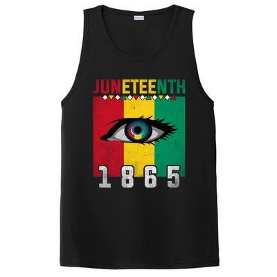 Juneteenth 1865 Eye Graphic Black History African American Gift PosiCharge Competitor Tank