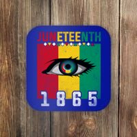 Juneteenth 1865 Eye Graphic Black History African American Gift Coaster