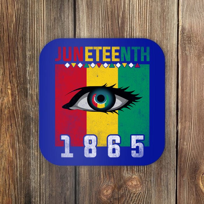 Juneteenth 1865 Eye Graphic Black History African American Gift Coaster