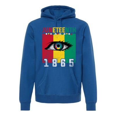 Juneteenth 1865 Eye Graphic Black History African American Gift Premium Hoodie