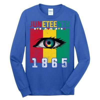 Juneteenth 1865 Eye Graphic Black History African American Gift Tall Long Sleeve T-Shirt