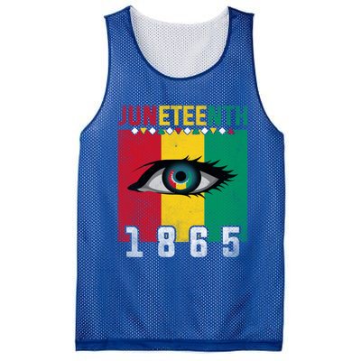 Juneteenth 1865 Eye Graphic Black History African American Gift Mesh Reversible Basketball Jersey Tank