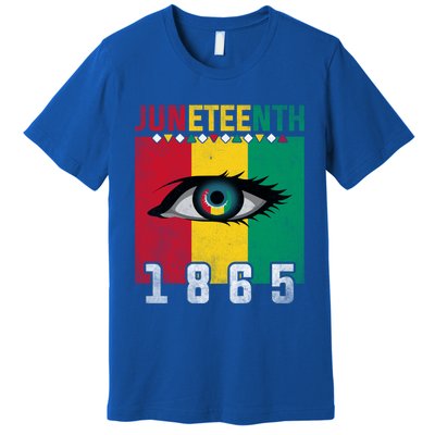 Juneteenth 1865 Eye Graphic Black History African American Gift Premium T-Shirt