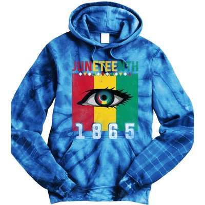 Juneteenth 1865 Eye Graphic Black History African American Gift Tie Dye Hoodie