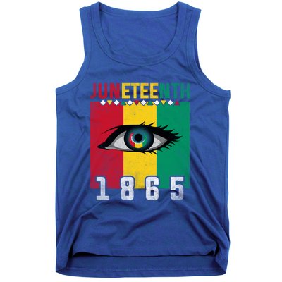 Juneteenth 1865 Eye Graphic Black History African American Gift Tank Top