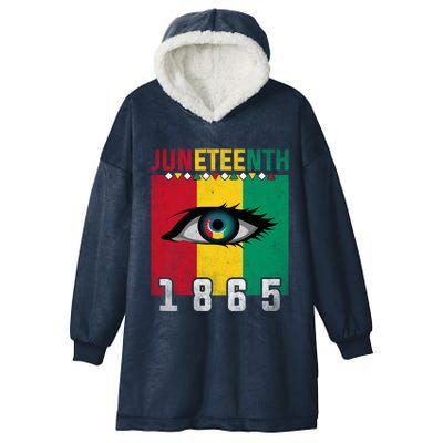 Juneteenth 1865 Eye Graphic Black History African American Gift Hooded Wearable Blanket