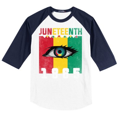 Juneteenth 1865 Eye Graphic Black History African American Gift Baseball Sleeve Shirt