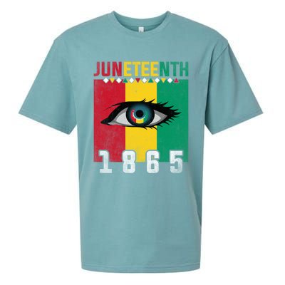 Juneteenth 1865 Eye Graphic Black History African American Gift Sueded Cloud Jersey T-Shirt