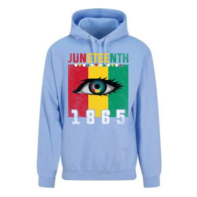 Juneteenth 1865 Eye Graphic Black History African American Gift Unisex Surf Hoodie