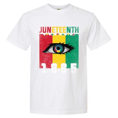 Juneteenth 1865 Eye Graphic Black History African American Gift Garment-Dyed Heavyweight T-Shirt