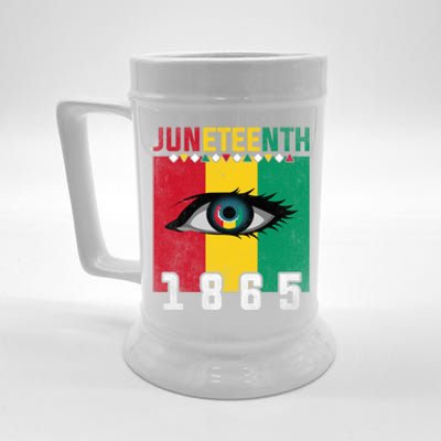 Juneteenth 1865 Eye Graphic Black History African American Gift Beer Stein