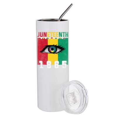 Juneteenth 1865 Eye Graphic Black History African American Gift Stainless Steel Tumbler