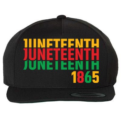 Juneteenth 1865 Freedom Celebration Graphic Wool Snapback Cap