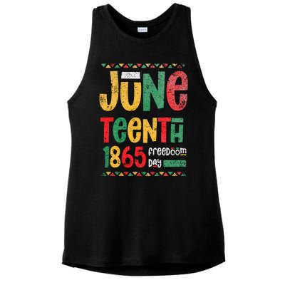 Juneteenth 1865 Freedom Day Celebrate Black History Ladies PosiCharge Tri-Blend Wicking Tank