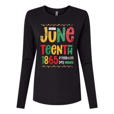 Juneteenth 1865 Freedom Day Celebrate Black History Womens Cotton Relaxed Long Sleeve T-Shirt