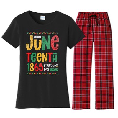 Juneteenth 1865 Freedom Day Celebrate Black History Women's Flannel Pajama Set