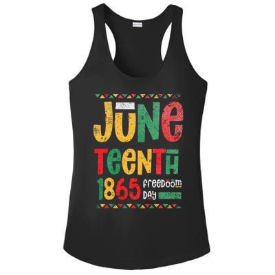 Juneteenth 1865 Freedom Day Celebrate Black History Ladies PosiCharge Competitor Racerback Tank